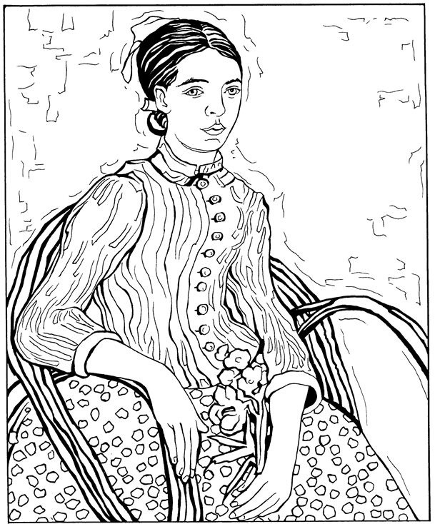 Plansa de colorat cu Van Gogh 9 30